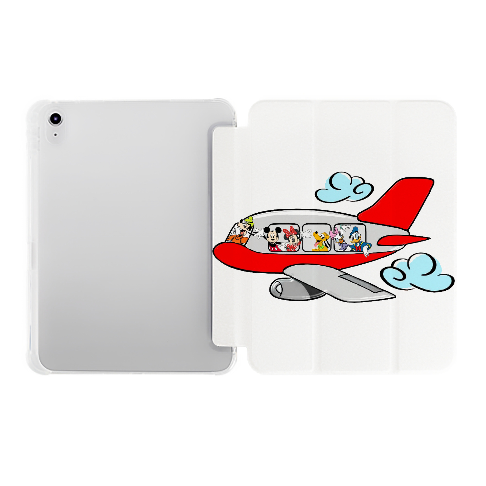 （画像用） ミッキーマウス Mickey Mouse IPad ケース ペン収納付き 三つ折りスタンド PUレザー×シリコン 対応機種9.5/10.5/10.9インチ